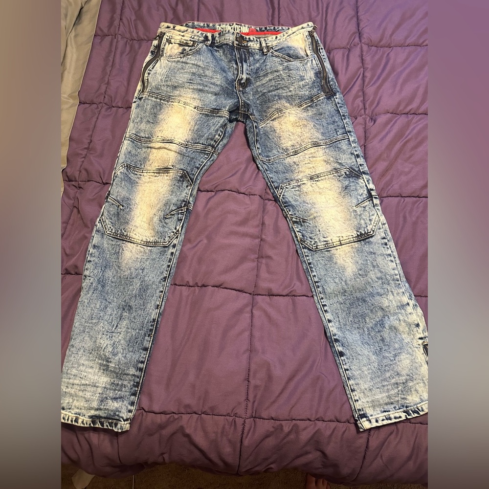Distrikt Denim Light Blue Distressed Skinny Jeans